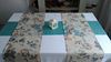 Снимка на Комплект Декоративни ленти за маса  - Сини цветя - 35/180 и 2бр. 35/110