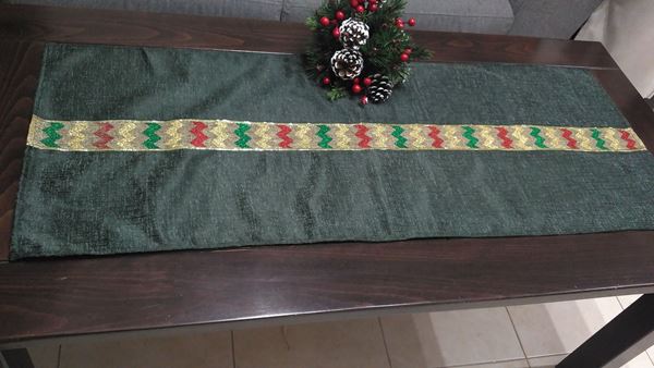 Picture of Коледна декоративна лента за маса "Коледен зиг-заг" - 40/100см