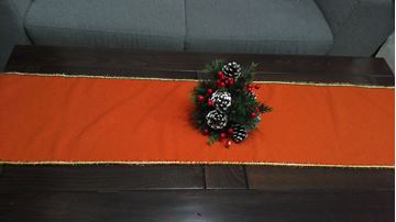 Снимка на Коледна декоративна лента за маса "Оранж" - 32/140