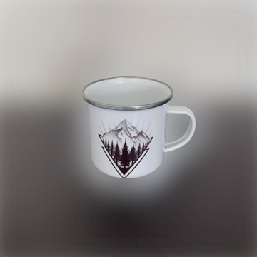 Picture of Емайлирана чаша ( метално канче) "Върхове"